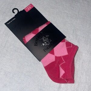 Beverly Hills Polo Club Pink Socks Size 9-10 1/2